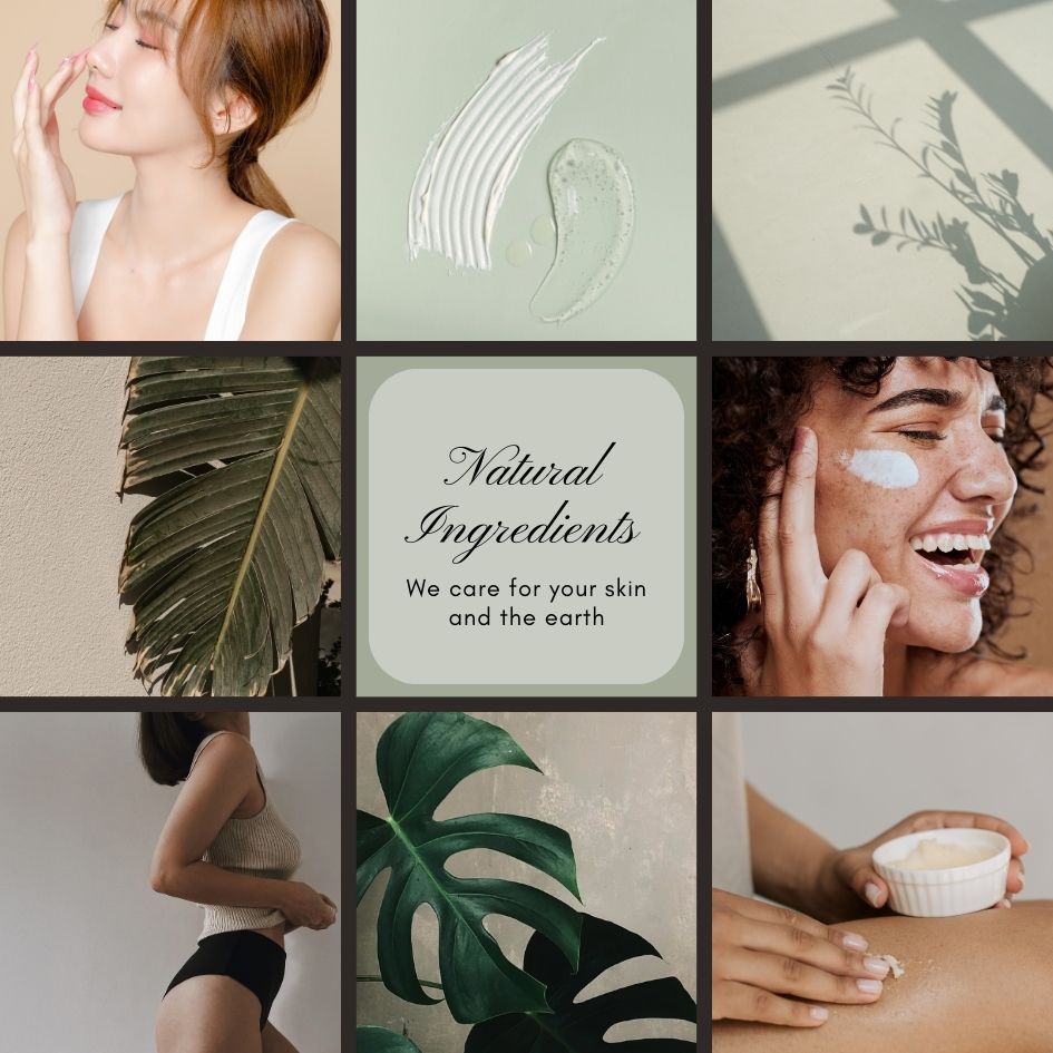 Neutral Elegant Beauty Skincare Grid Photo Collage Instagram Post Video